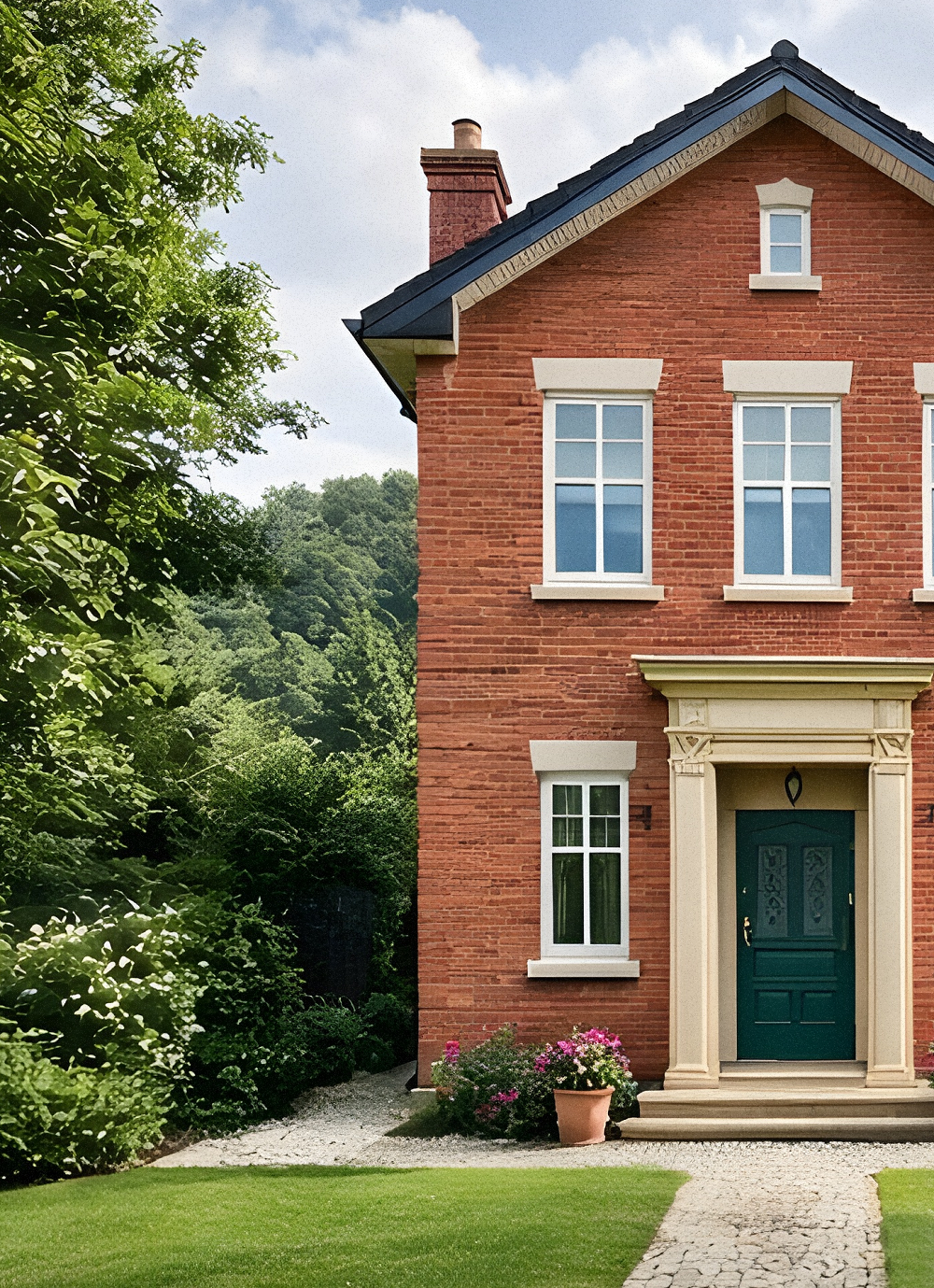 Dom z kamienia w stylu angielskim