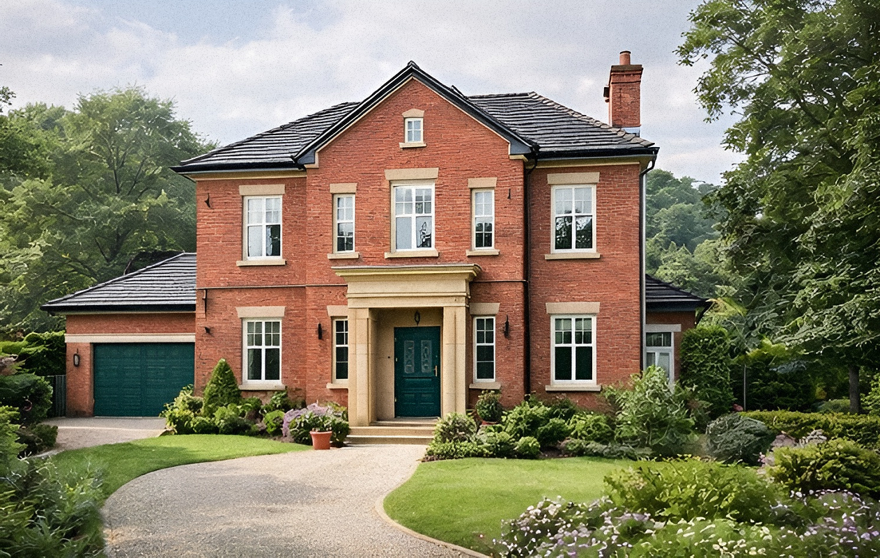 Dom z kamienia w stylu angielskim